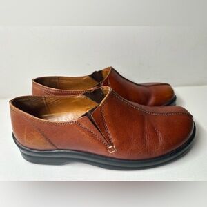 Footprints Birkenstock Cambria Loafers Slip On Shoes EU 40 US 9 Brown Leather